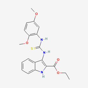 molecular formula C20H21N3O4S B2568589 ethyl 3-{[(2,5-dimethoxyphenyl)carbamothioyl]amino}-1H-indole-2-carboxylate CAS No. 686736-61-8
