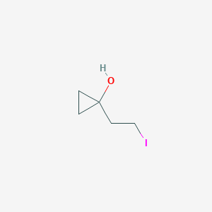 molecular formula C5H9IO B2568604 1-(2-Iodoethyl)cyclopropan-1-ol CAS No. 2375269-39-7