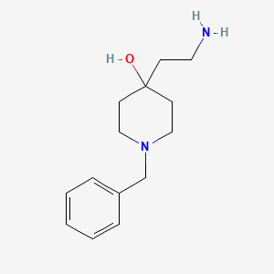 molecular formula C14H22N2O B2568685 4-(2-Aminoethyl)-1-benzylpiperidin-4-ol CAS No. 54981-01-0