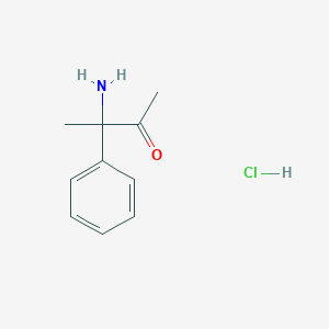 molecular formula C10H14ClNO B2568687 3-Amino-3-phenylbutan-2-onehydrochloride CAS No. 43129-61-9