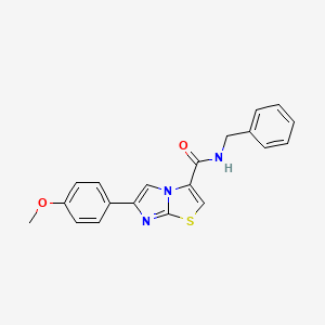 molecular formula C20H17N3O2S B2568690 N-benzyl-6-(4-methoxyphenyl)imidazo[2,1-b][1,3]thiazole-3-carboxamide CAS No. 1049420-50-9