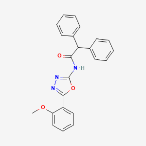 molecular formula C23H19N3O3 B2568734 N-[5-(2-methoxyphenyl)-1,3,4-oxadiazol-2-yl]-2,2-diphenylacetamide CAS No. 865286-03-9