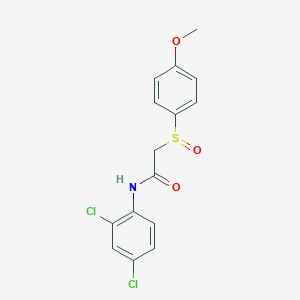 molecular formula C15H13Cl2NO3S B2568779 N-(2,4-dichlorophenyl)-2-[(4-methoxyphenyl)sulfinyl]acetamide CAS No. 339107-98-1