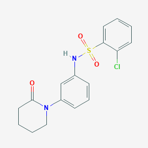 molecular formula C17H17ClN2O3S B2568817 2-chloro-N-(3-(2-oxopiperidin-1-yl)phenyl)benzenesulfonamide CAS No. 941893-55-6
