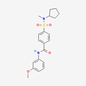 molecular formula C20H24N2O4S B2568846 4-[cyclopentyl(methyl)sulfamoyl]-N-(3-methoxyphenyl)benzamide CAS No. 899734-93-1