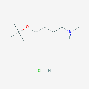 molecular formula C9H22ClNO B2568858 N-Methyl-4-[(2-methylpropan-2-yl)oxy]butan-1-amine;hydrochloride CAS No. 2305252-34-8