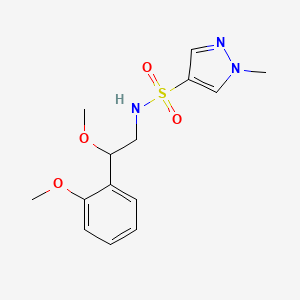 molecular formula C14H19N3O4S B2568865 N-(2-methoxy-2-(2-methoxyphenyl)ethyl)-1-methyl-1H-pyrazole-4-sulfonamide CAS No. 1798659-53-6