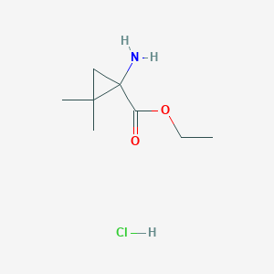molecular formula C8H16ClNO2 B2568869 Ethyl1-amino-2,2-dimethylcyclopropane-1-carboxylatehydrochloride CAS No. 1198162-35-4