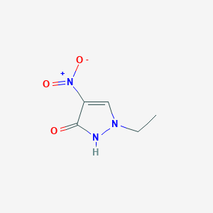 molecular formula C5H7N3O3 B2568871 1-ethyl-4-nitro-1H-pyrazol-3-ol CAS No. 2580209-27-2