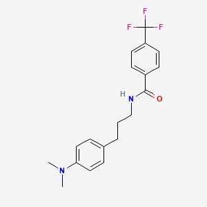 molecular formula C19H21F3N2O B2568874 N-(3-(4-(dimethylamino)phenyl)propyl)-4-(trifluoromethyl)benzamide CAS No. 953196-79-7