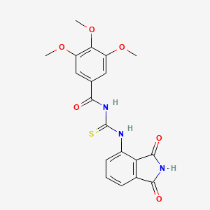 molecular formula C19H17N3O6S B2568944 N-((1,3-dioxoisoindolin-4-yl)carbamothioyl)-3,4,5-trimethoxybenzamide CAS No. 477496-24-5