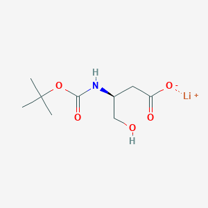 molecular formula C9H16LiNO5 B2568957 Lithium;(3S)-4-hydroxy-3-[(2-methylpropan-2-yl)oxycarbonylamino]butanoate CAS No. 2445750-36-5