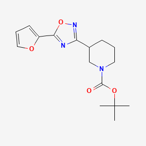 molecular formula C16H21N3O4 B2568965 tert-butyl 3-[5-(furan-2-yl)-1,2,4-oxadiazol-3-yl]piperidine-1-carboxylate CAS No. 2059028-20-3
