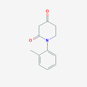 molecular formula C12H13NO2 B2568987 1-(2-Methylphenyl)piperidine-2,4-dione CAS No. 1507625-31-1