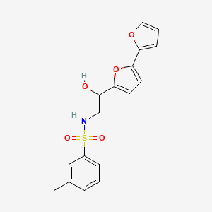 molecular formula C17H17NO5S B2568993 N-(2-{[2,2'-bifuran]-5-yl}-2-hydroxyethyl)-3-methylbenzene-1-sulfonamide CAS No. 2310145-41-4