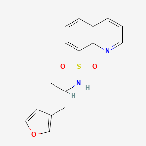 molecular formula C16H16N2O3S B2568996 N-[1-(furan-3-yl)propan-2-yl]quinoline-8-sulfonamide CAS No. 1795299-60-3