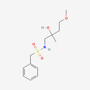 molecular formula C13H21NO4S B2569021 N-(2-Hydroxy-4-methoxy-2-methylbutyl)-1-phenylmethanesulfonamide CAS No. 1911423-60-3