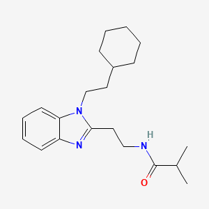 molecular formula C21H31N3O B2569042 N-{2-[1-(2-cyclohexylethyl)-1H-1,3-benzodiazol-2-yl]ethyl}-2-methylpropanamide CAS No. 700855-27-2