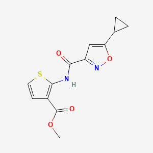molecular formula C13H12N2O4S B2569110 methyl 2-(5-cyclopropyl-1,2-oxazole-3-amido)thiophene-3-carboxylate CAS No. 1207010-61-4