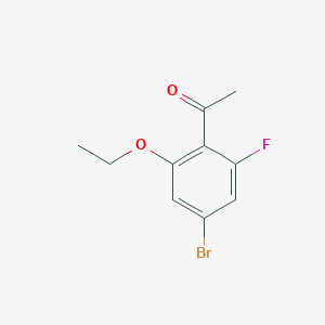 molecular formula C10H10BrFO2 B2569124 1-(4-Bromo-2-ethoxy-6-fluorophenyl)ethan-1-one CAS No. 2090789-78-7
