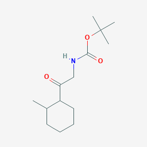 molecular formula C14H25NO3 B2569126 Tert-butyl N-[2-(2-methylcyclohexyl)-2-oxoethyl]carbamate CAS No. 2138143-48-1