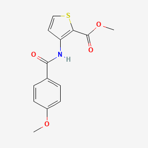 molecular formula C14H13NO4S B2569132 methyl 3-(4-methoxybenzamido)thiophene-2-carboxylate CAS No. 544656-81-7