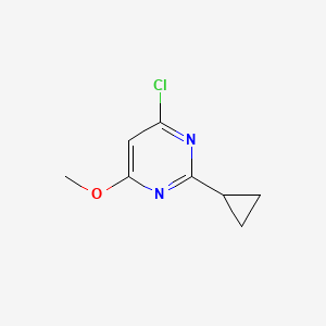 molecular formula C8H9ClN2O B2569237 4-Chloro-2-cyclopropyl-6-methoxypyrimidine CAS No. 1521920-36-4