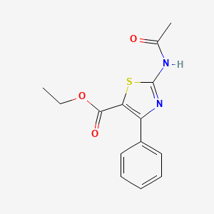 molecular formula C14H14N2O3S B2569272 Ethyl 2-(acetylamino)-4-phenyl-1,3-thiazole-5-carboxylate CAS No. 113019-70-8