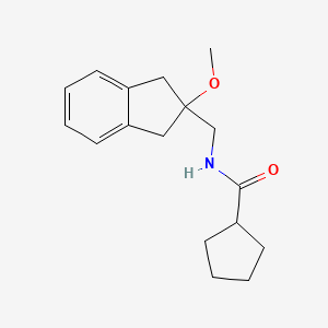 molecular formula C17H23NO2 B2569274 N-((2-methoxy-2,3-dihydro-1H-inden-2-yl)methyl)cyclopentanecarboxamide CAS No. 2034444-64-7