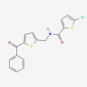 molecular formula C17H12ClNO2S2 B2569291 N-[(5-benzoylthiophen-2-yl)methyl]-5-chlorothiophene-2-carboxamide CAS No. 1797078-46-6