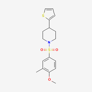 1-((4-Methoxy-3-methylphenyl)sulfonyl)-4-(thiophen-2-yl)piperidine