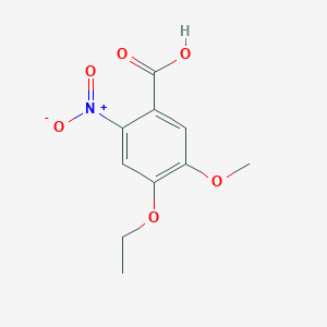 molecular formula C10H11NO6 B025693 4-乙氧基-5-甲氧基-2-硝基苯甲酸 CAS No. 103095-48-3