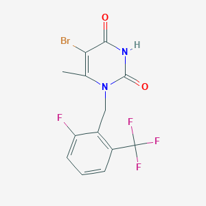 5-Bromo-1-{[2-fluoro-6-(trifluoromethyl)phenyl]methyl}-6-methyl-1,2,3,4-tetrahydropyrimidine-2,4-dione