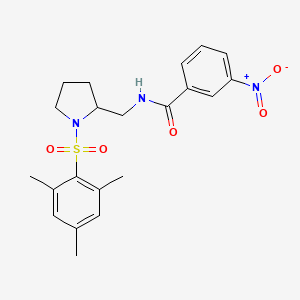 N-((1-(mesitylsulfonyl)pyrrolidin-2-yl)methyl)-3-nitrobenzamide
