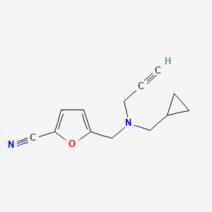 5-{[(Cyclopropylmethyl)(prop-2-yn-1-yl)amino]methyl}furan-2-carbonitrile