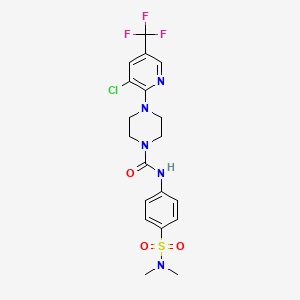 4-[3-chloro-5-(trifluoromethyl)pyridin-2-yl]-N-[4-(dimethylsulfamoyl)phenyl]piperazine-1-carboxamide