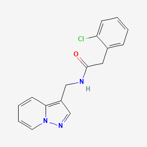 2-(2-chlorophenyl)-N-(pyrazolo[1,5-a]pyridin-3-ylmethyl)acetamide