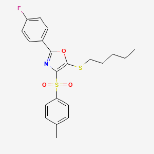 2-(4-Fluorophenyl)-5-(pentylthio)-4-tosyloxazole