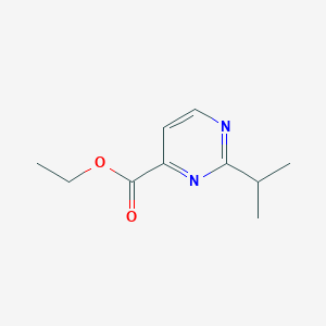 molecular formula C10H14N2O2 B2569340 Ethyl 2-isopropylpyrimidine-4-carboxylate CAS No. 1702741-99-8