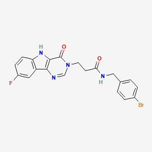 N-(4-bromobenzyl)-3-(8-fluoro-4-oxo-4,5-dihydro-3H-pyrimido[5,4-b]indol-3-yl)propanamide