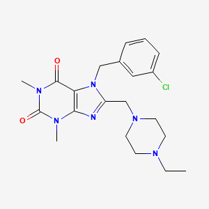 7-(3-chlorobenzyl)-8-[(4-ethylpiperazin-1-yl)methyl]-1,3-dimethyl-3,7-dihydro-1H-purine-2,6-dione