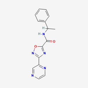 N-(1-phenylethyl)-3-(pyrazin-2-yl)-1,2,4-oxadiazole-5-carboxamide