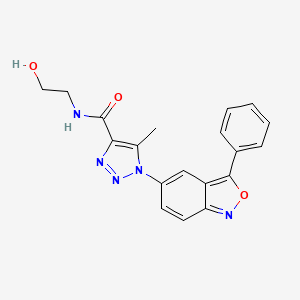 N-(2-hydroxyethyl)-5-methyl-1-(3-phenyl-2,1-benzoxazol-5-yl)-1H-1,2,3-triazole-4-carboxamide