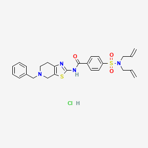 N-(5-benzyl-4,5,6,7-tetrahydrothiazolo[5,4-c]pyridin-2-yl)-4-(N,N-diallylsulfamoyl)benzamide hydrochloride