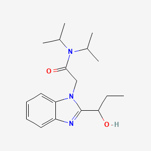 2-[2-(hydroxypropyl)benzimidazolyl]-N,N-bis(methylethyl)acetamide