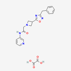 2-(3-(3-benzyl-1,2,4-oxadiazol-5-yl)azetidin-1-yl)-N-(pyridin-3-yl)acetamide oxalate