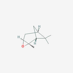 molecular formula C10H16O B025694 (1R-(1alpha,2beta,4beta,6alpha))-2,2,7-Trimethyl-3-oxatricyclo(4.1.1.02,4)octane CAS No. 19894-99-6