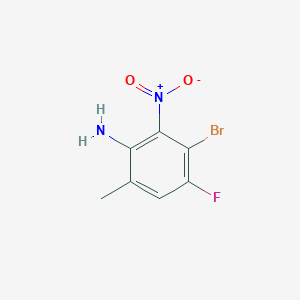 B2569456 3-Bromo-4-fluoro-6-methyl-2-nitroaniline CAS No. 1695495-70-5