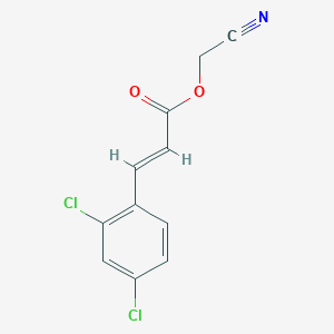 molecular formula C11H7Cl2NO2 B2569499 cyanomethyl (2E)-3-(2,4-dichlorophenyl)prop-2-enoate CAS No. 861212-72-8