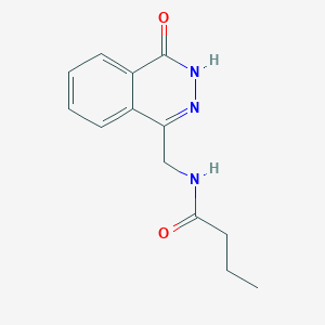 molecular formula C13H15N3O2 B2569509 N-((4-oxo-3,4-dihydrophthalazin-1-yl)methyl)butyramide CAS No. 899745-32-5